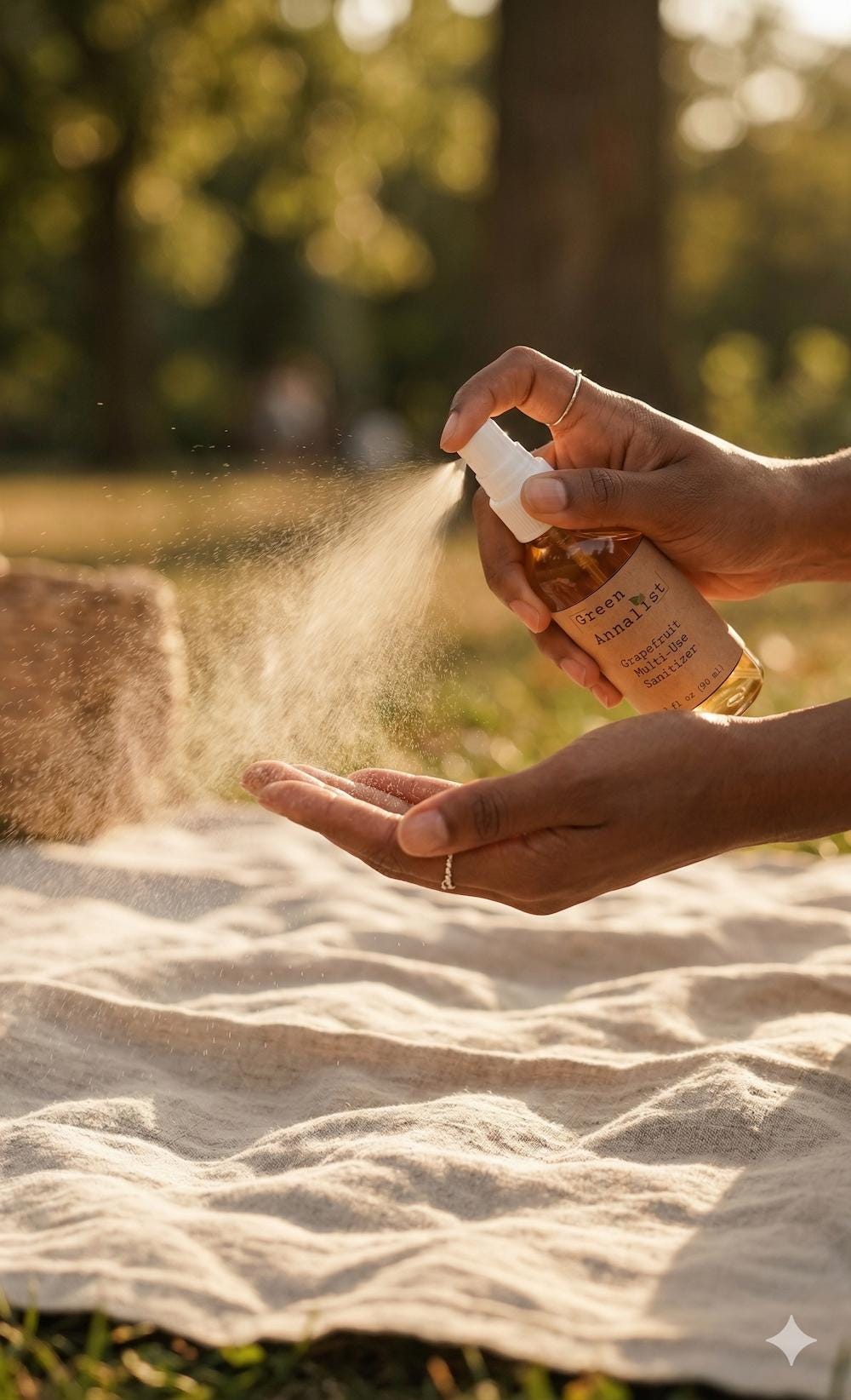 Hemp Seed Oil Infused Hand Sanitizer – Natural Spray with Essential Oils | Travel Size